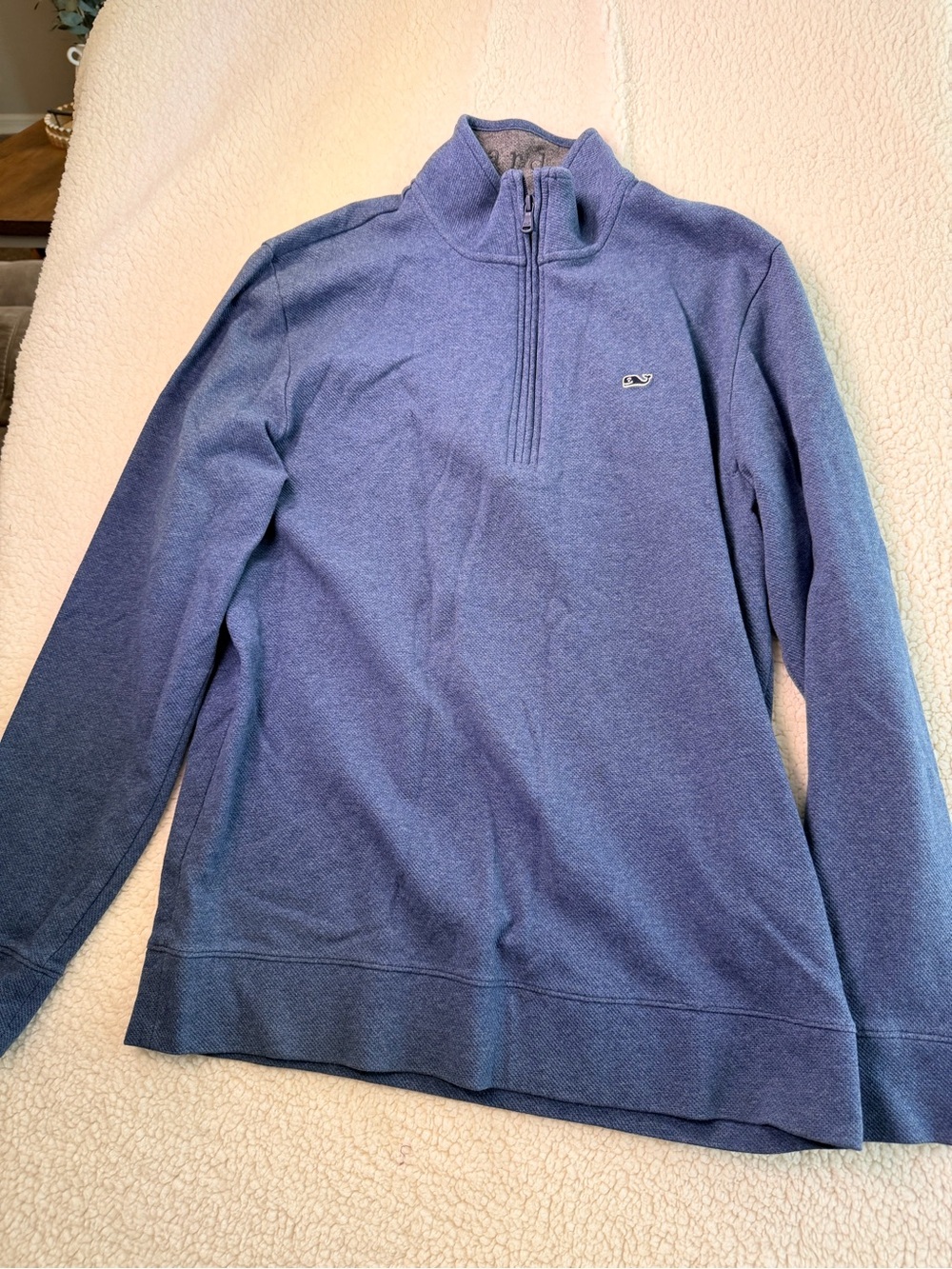 Vineyard Vines Men’s Heathered Blue Half-Zip Pullover